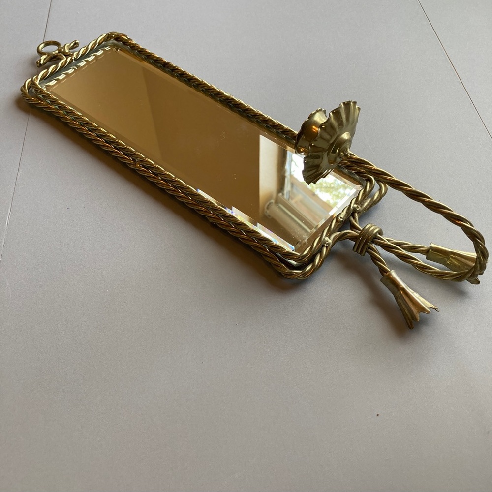 Vintage Hanging Mirrored Sconce Hollywood Regency Mid Century Glam Gold …
